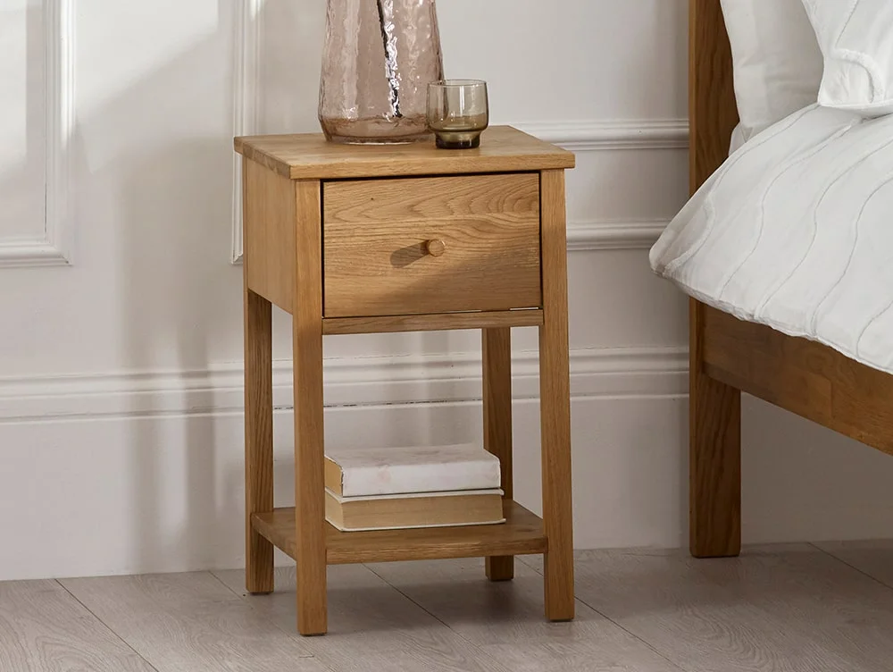 Julian Bowen Julian Bowen Coxmoor Oak 1 Drawer Bedside Table