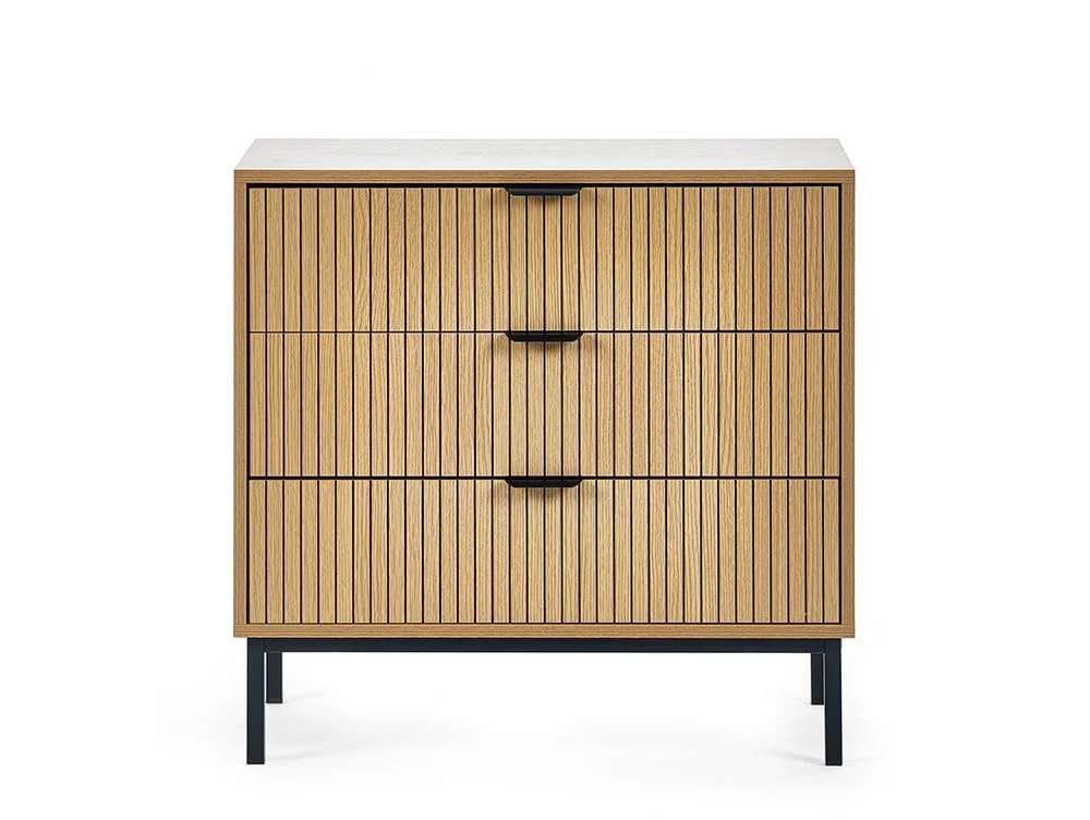 Julian Bowen Julian Bowen Sia Oak 3 Drawer Chest of Drawers