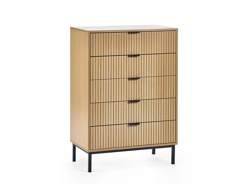 Julian Bowen Julian Bowen Sia Oak 5 Drawer Chest of Drawers