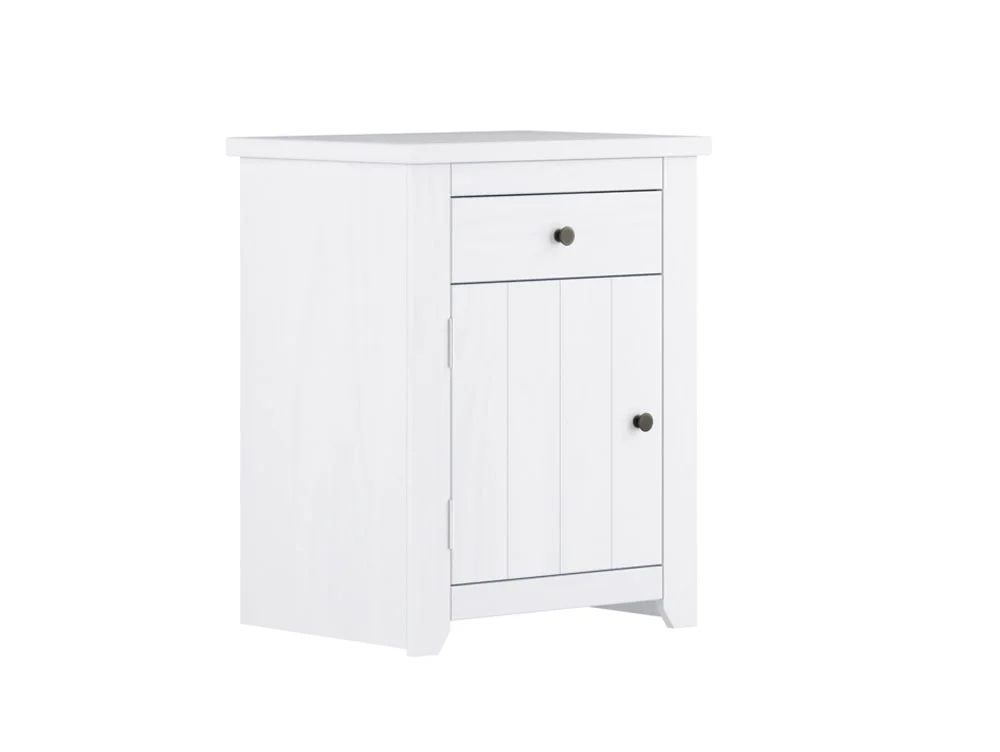 LPD LPD Havana White 1 Drawer Small Bedside Table