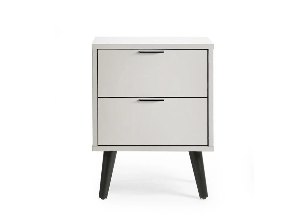 Julian Bowen Julian Bowen Alba Silk Grey 2 Drawer Bedside Table