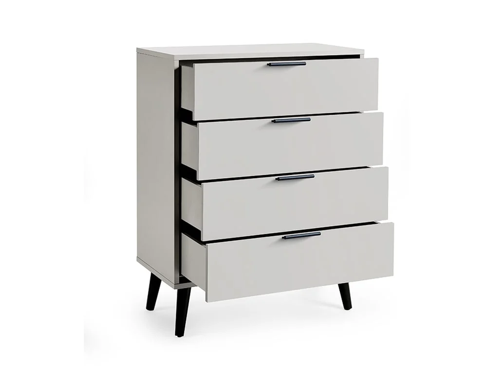 Julian Bowen Julian Bowen Alba Silk Grey 4 Drawer Chest of Drawers