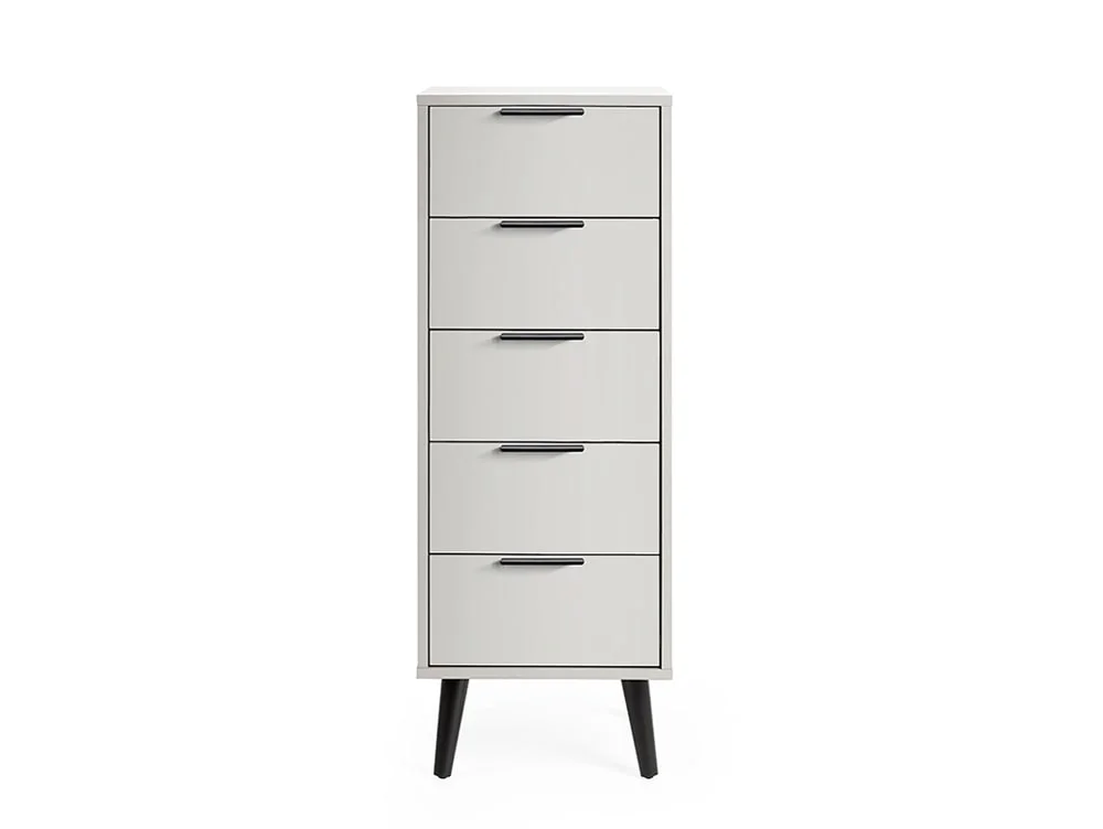 Julian Bowen Julian Bowen Alba Silk Grey 5 Drawer Chest of Drawers