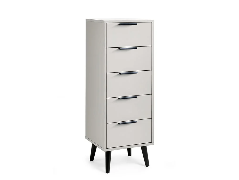 Julian Bowen Julian Bowen Alba Silk Grey 5 Drawer Chest of Drawers