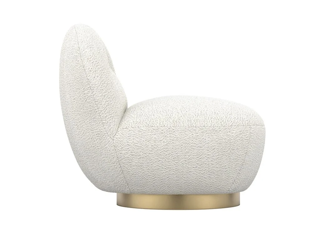 LPD LPD Langham Ivory Boucle Fabric Accent Chair