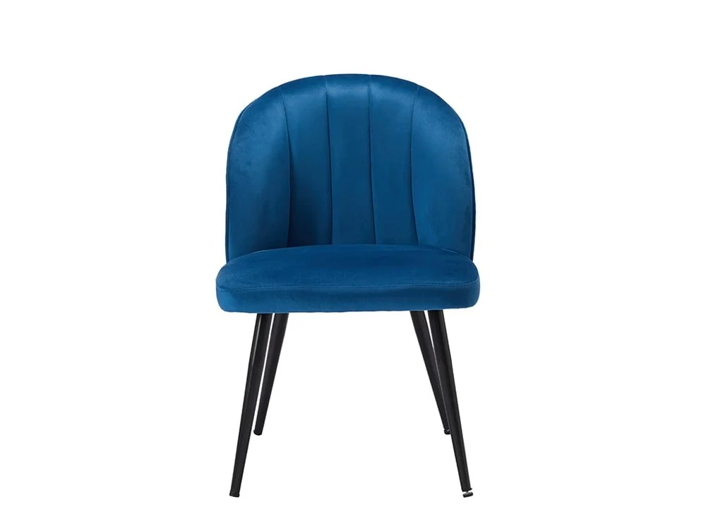 LPD LPD Orla Set of 2 Blue Velvet Dining Chairs