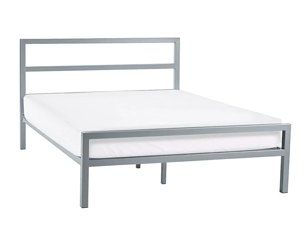 Julian Bowen Clearance - Julian Bowen Soto 4ft6 Double Silver Metal Bed Frame