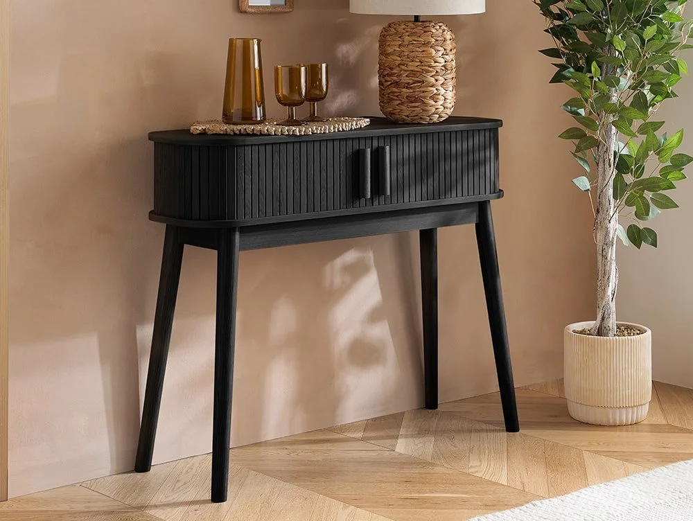 Birlea Furniture & Beds Birlea Axel Black Storage Console Table