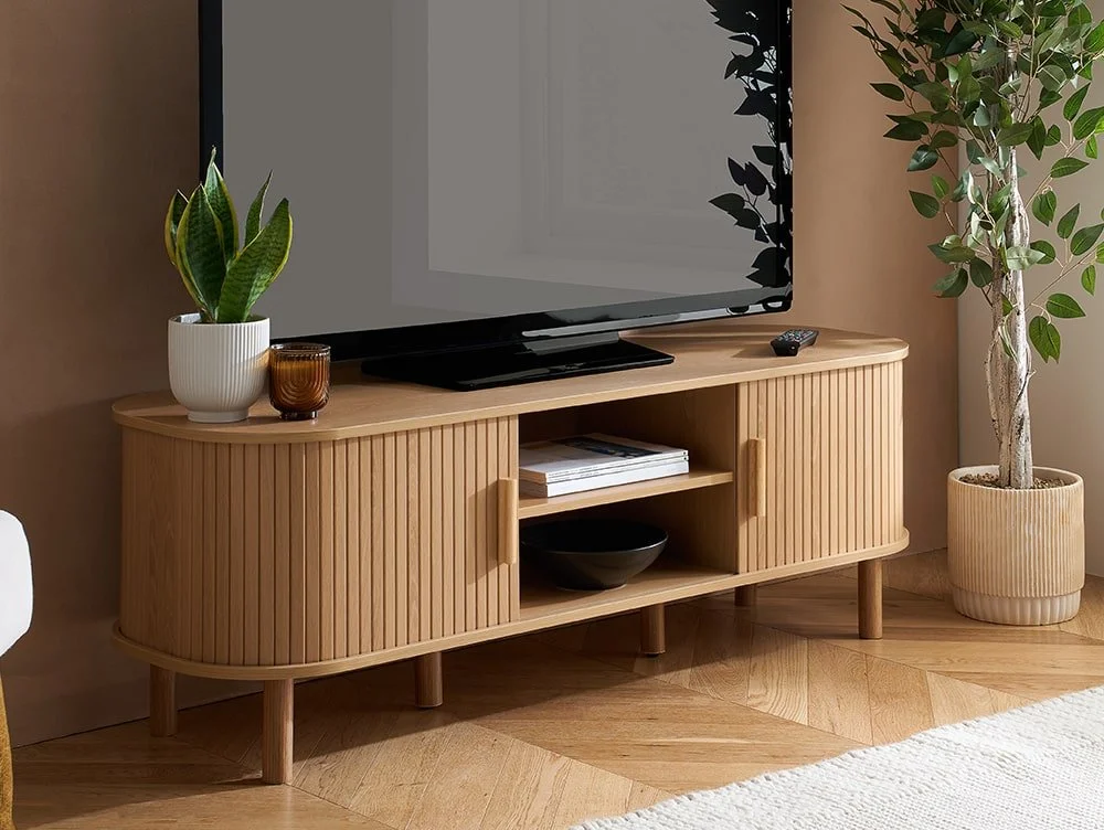 Birlea Furniture & Beds Birlea Axel Oak 2 Door TV Cabinet