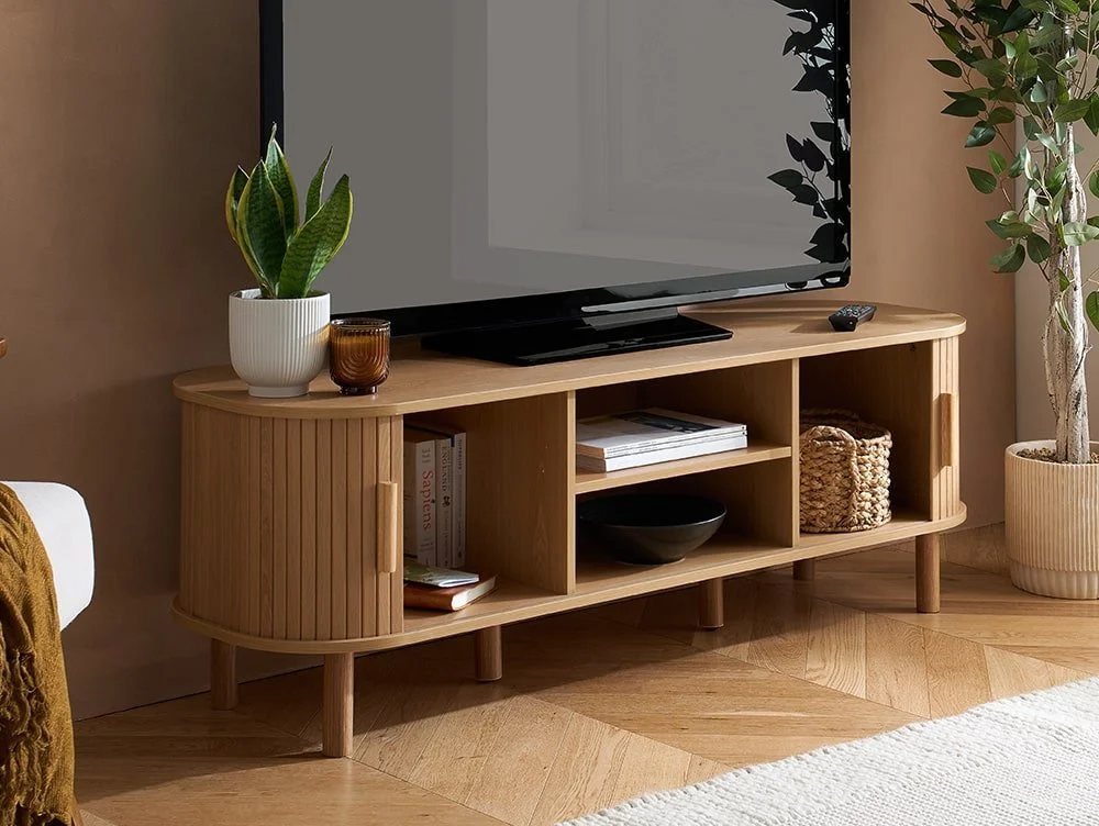 Birlea Furniture & Beds Birlea Axel Oak 2 Door TV Cabinet