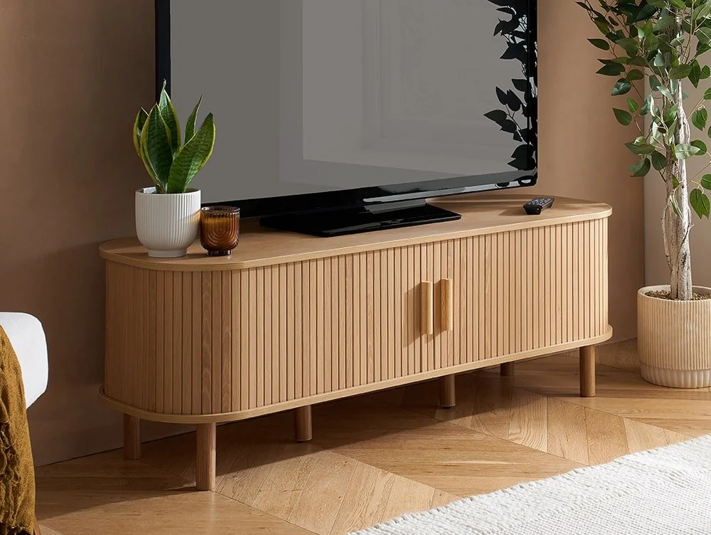 Birlea Furniture & Beds Birlea Axel Oak 2 Door TV Cabinet