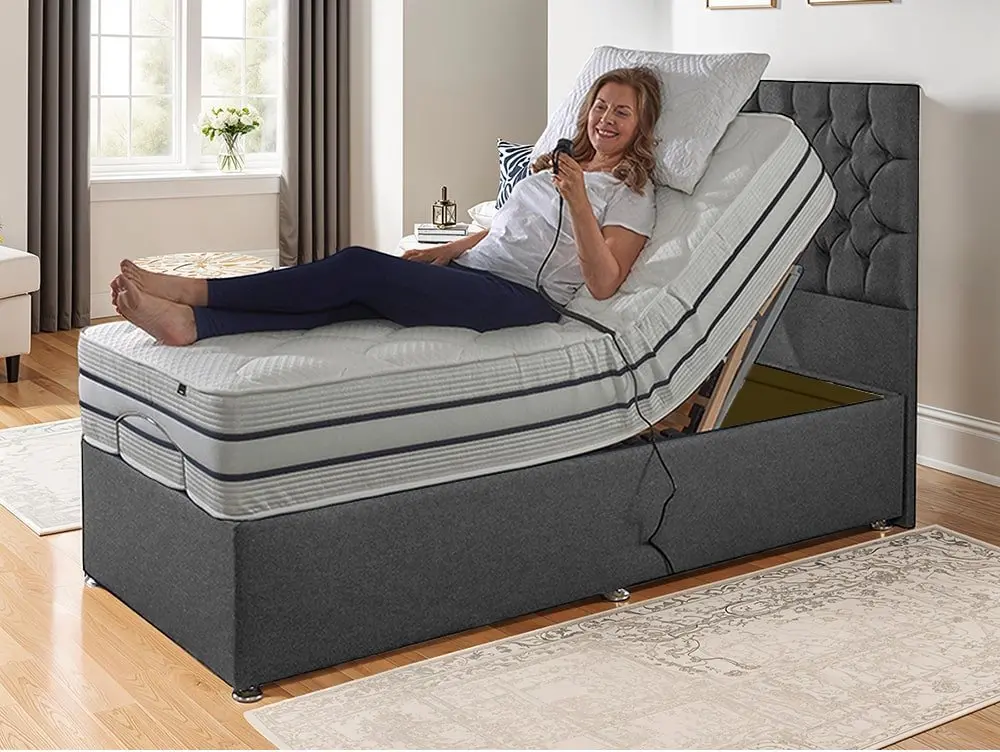 Flexisleep Flexisleep Gel Hybrid Firm Pocket 1500 Electric Adjustable 3ft6 Large Single Bed