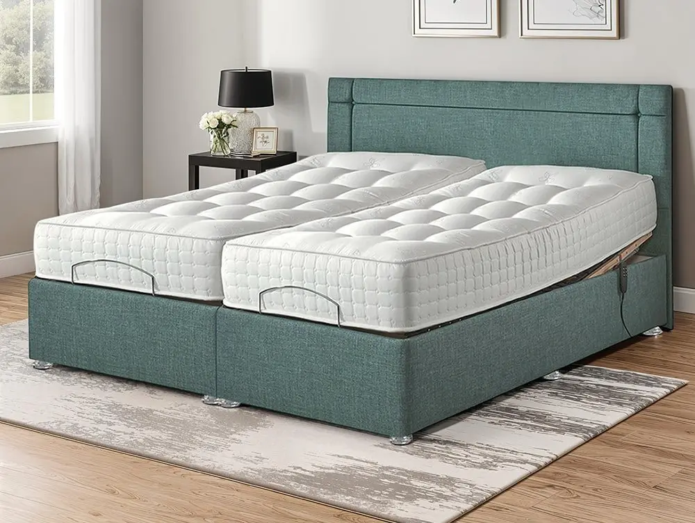 Flexisleep Flexisleep Meadow Natural Pocket 1500 Electric Adjustable 6ft Super king Size Bed (2 x 3ft)