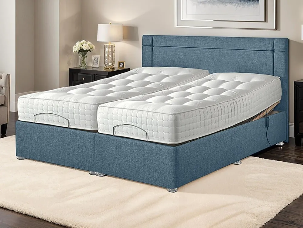 Flexisleep Flexisleep Meadow Natural Pocket 2000 Electric Adjustable 6ft Super king Size Bed (2 x 3ft)