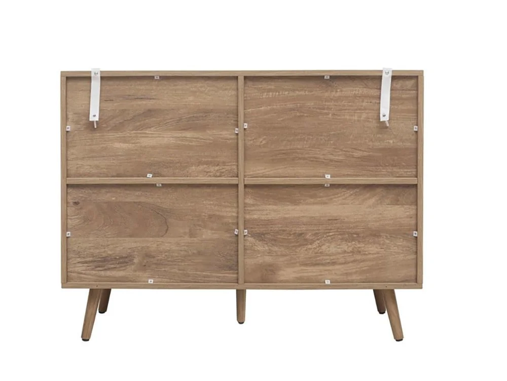 Birlea Furniture & Beds Birlea Noah Rattan and Oak 2 Door Sideboard