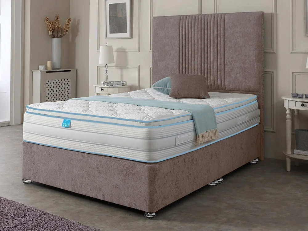 Willow & Eve Willow & Eve Bed Co. Thermacool Gel Pocket 2000 Pillowtop 4ft Small Double Divan Bed