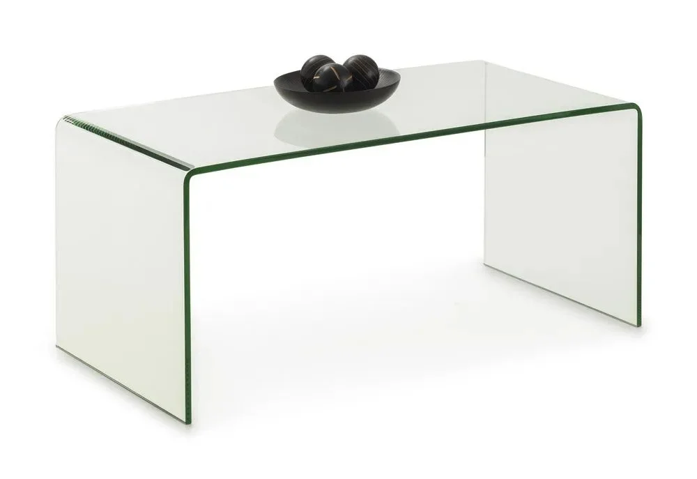 Julian Bowen Clearance - Julian Bowen Amalfi Clear Glass Coffee Table