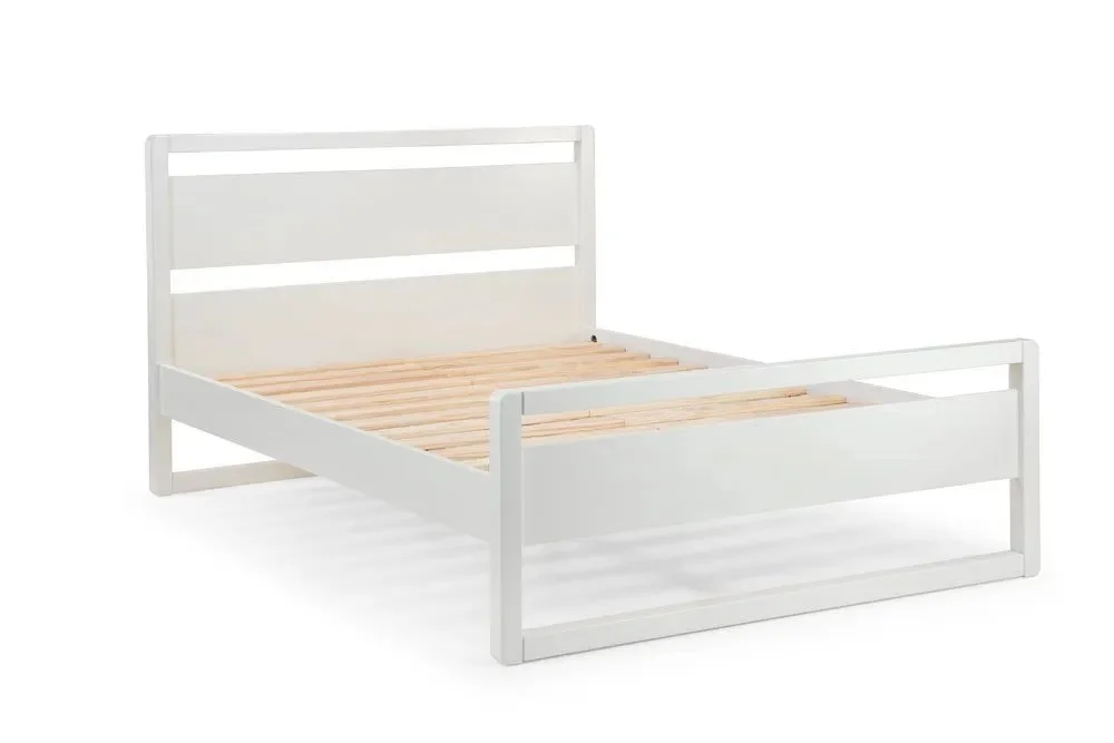 Julian Bowen Clearance - Julian Bowen Venice 4ft6 Double Surf White Wooden Bed Frame