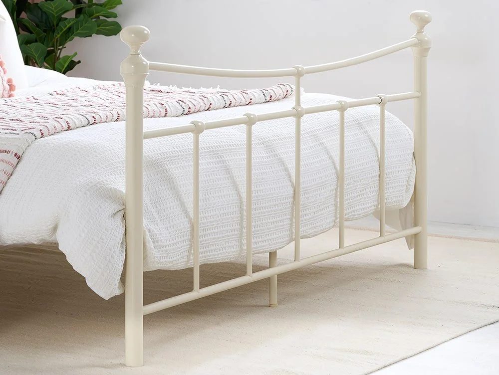 Birlea Furniture & Beds Birlea Emily 4ft6 Double Cream Metal Bed Frame