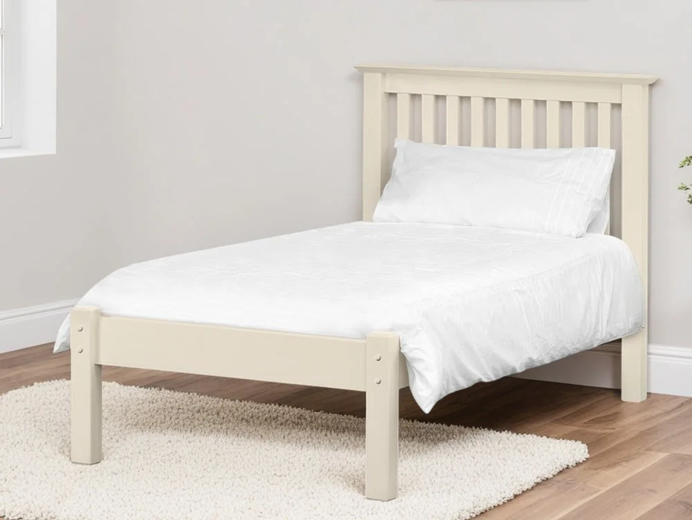 Julian Bowen Julian Bowen Barcelona 3ft Single Ivory Wooden Bed Frame (Low Footend)