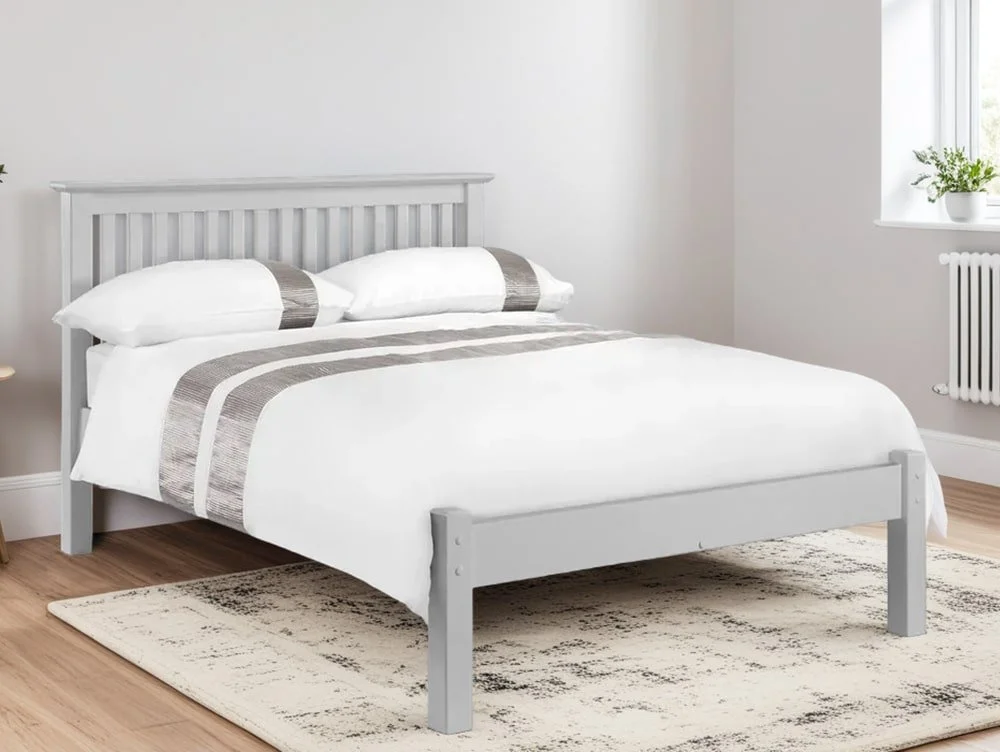 Julian Bowen Julian Bowen Barcelona 4ft6 Double Dove Grey Wooden Bed Frame (Low Footend)