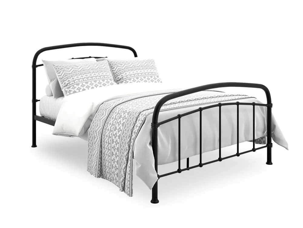 LPD LPD Halston 4ft6 Double Black Metal Bed Frame