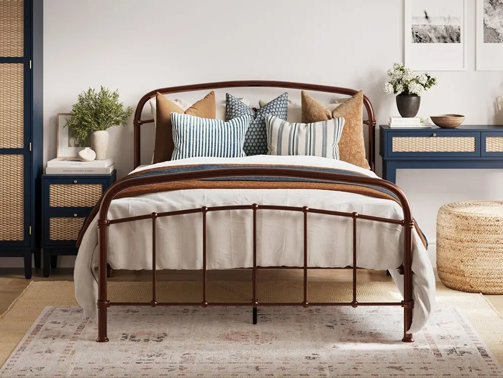 LPD LPD Halston 5ft King Size Copper Metal Bed Frame