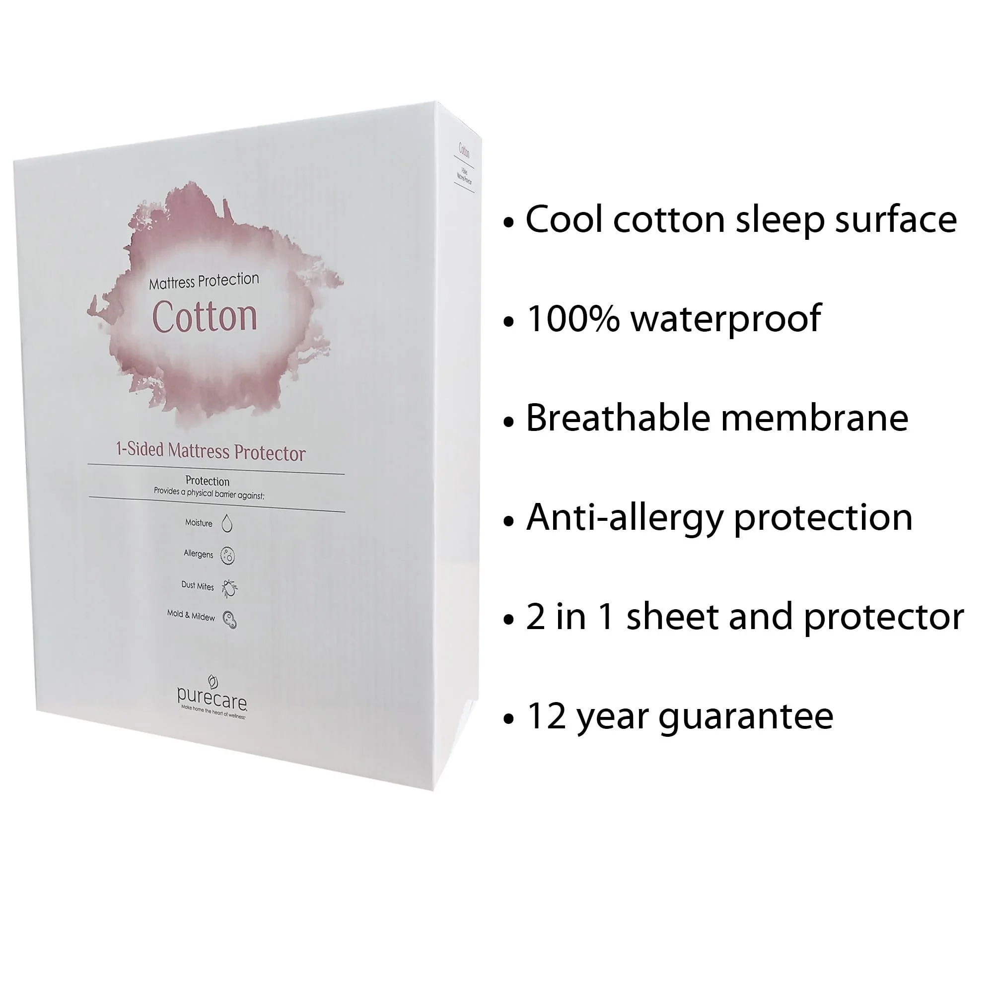 Purecare Purecare Premium Cotton Waterproof Mattress Protector