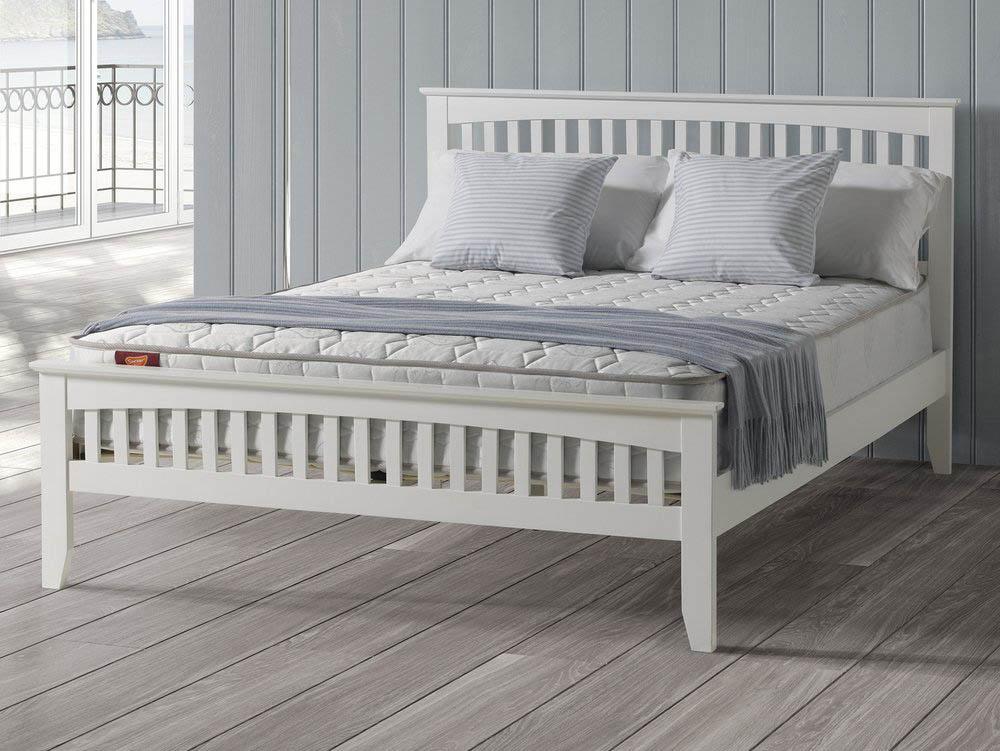 Sareer Sandhurst 4ft Small Double White, Small Wooden Bed Frame