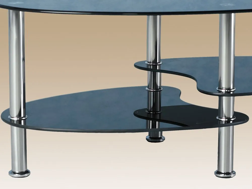 Seconique Seconique Cara Black Glass Coffee Table (Flat Packed)