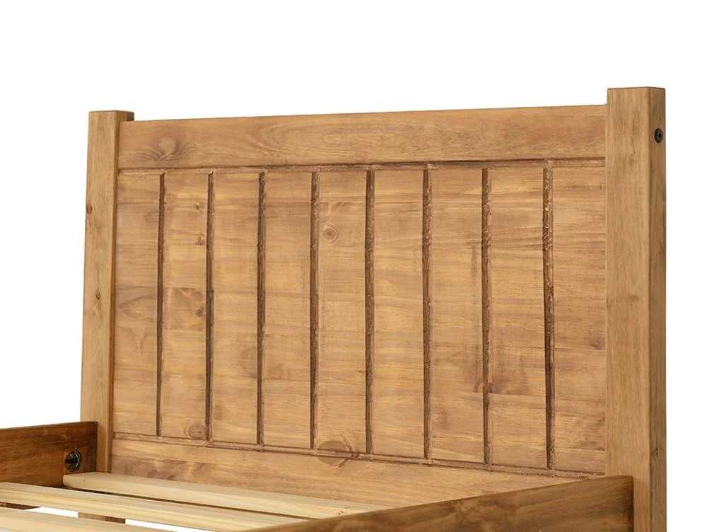 Seconique Seconique Maya 3ft Single Distressed Wax Pine Wooden Bed Frame