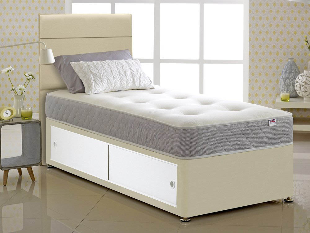 Shire Manhattan 3ft Single Slidestore Divan Bed - Archers Sleepcentre