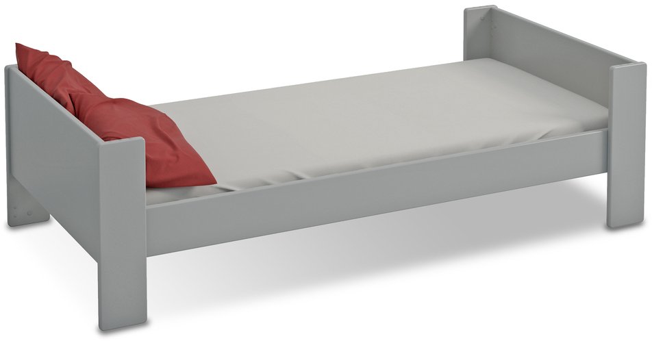Ikea Size 3ft Single Grey Wooden Bed, Ikea King Bed Frame