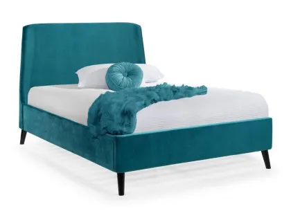 Julian Bowen Frida 4ft6 Double Teal Velvet Fabric Bed Frame