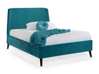 Julian Bowen Frida 5ft King Size Teal Velvet Fabric Bed Frame