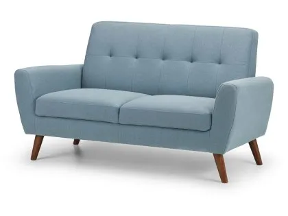 Julian Bowen Monza Blue Linen 2 Seater Sofa