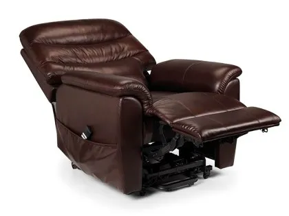 Julian Bowen Pullman Single Motor Brown Faux Leather Riser Recliner Chair