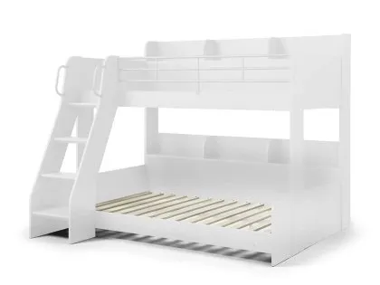 Julian Bowen Domino 3ft plus 4ft White Wooden Triple Bunk Bed Frame