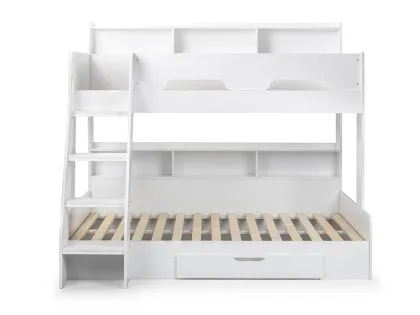 Julian Bowen Orion 3ft plus 4ft White Wooden Triple Bunk Bed Frame