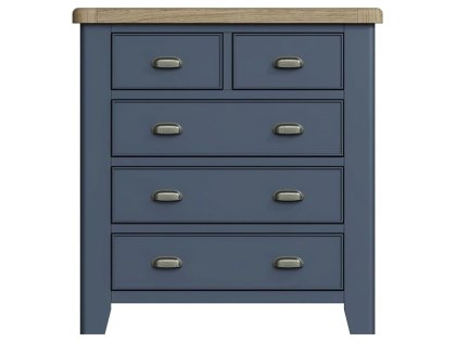 ASC Hudson Oak and Blue 3+2 Drawer Chest of Drawers