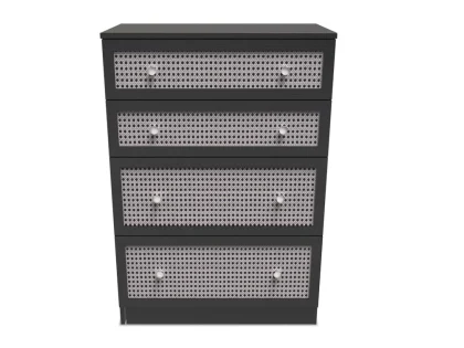 Welcome Rattan Look 4 Drawer Deep Chest of Drawers (Assembled)