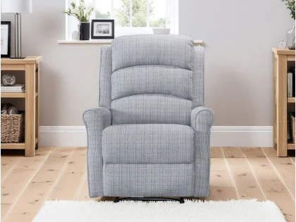 Kyoto Baxter Grey Chenille Fabric Recliner Chair