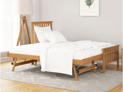 Kyoto Eden 3ft Single Oak Wooden Guest Bed Frame
