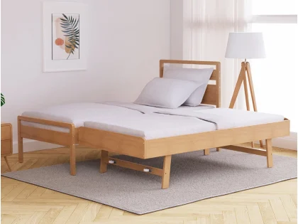 Kyoto Skandi 3ft Single Oak Wooden Guest Bed Frame