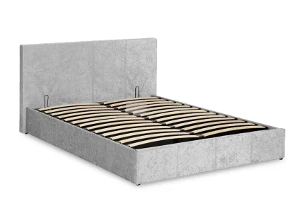 Clearance - Seconique Waverley 4ft6 Double Grey Crushed Velvet Fabric Ottoman Ottoman Bed Frame