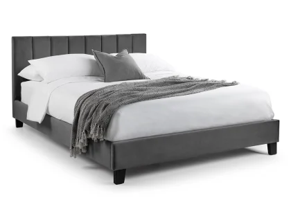 Julian Bowen Rosa 3ft Single Grey Velvet Fabric Bed Frame