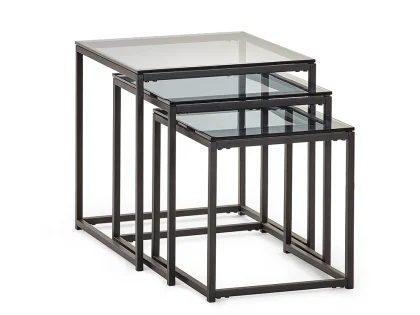 Julian Bowen Chicago Smoked Glass Nest of Tables