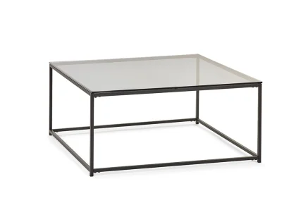 Julian Bowen Chicago Smoked Glass Square Coffee Table