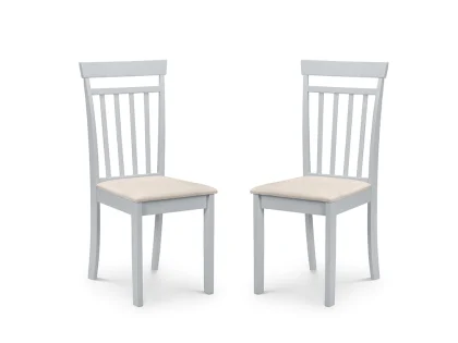 Julian Bowen Coast Set of 2 Grey Wooden Dining Chairs