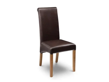 Julian Bowen Cuba Brown Faux Leather Dining Chair
